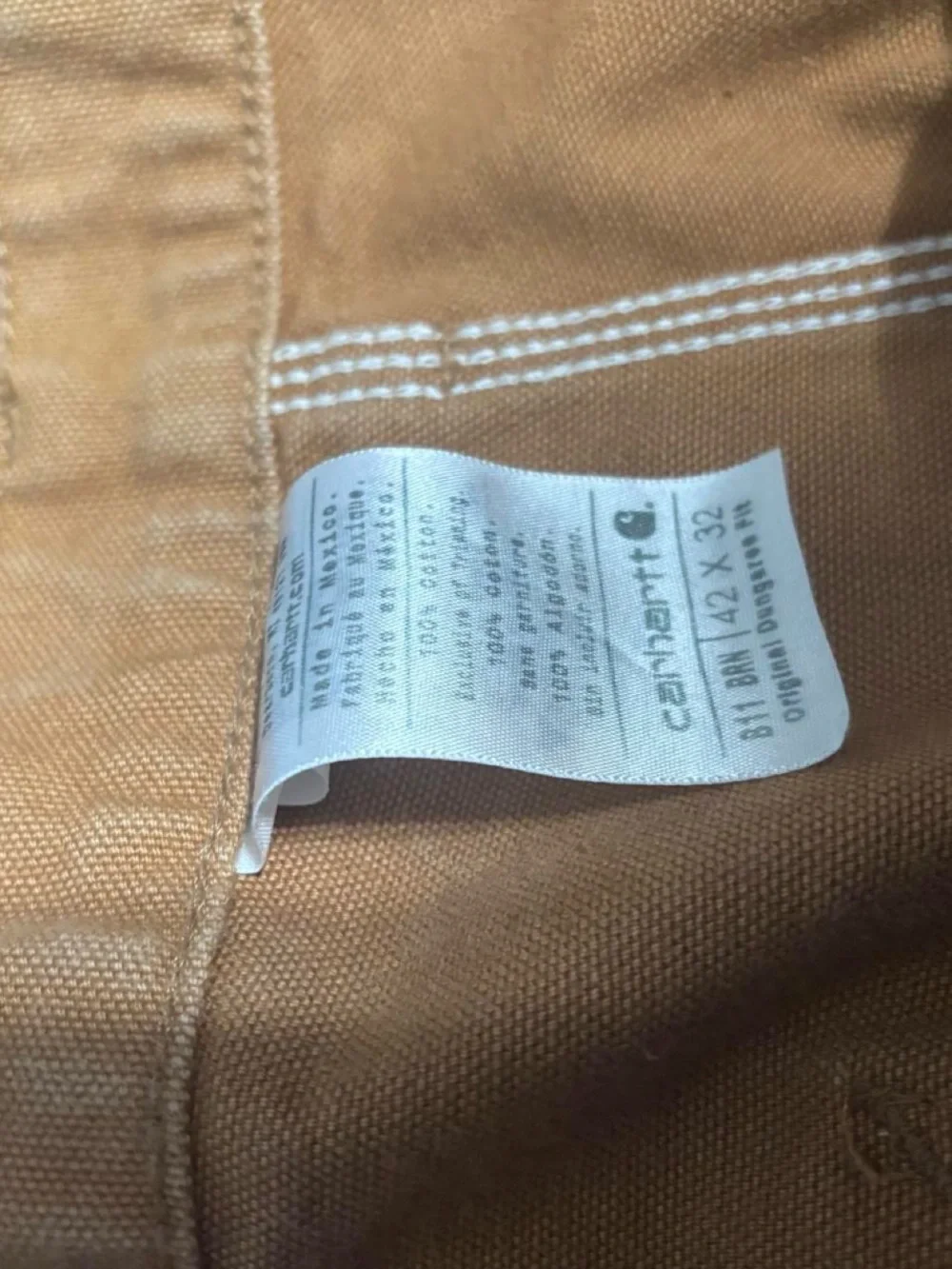 Carhartt Men’s Brown Work Pants - Durable Canvas Carpenter Trousser